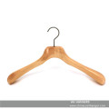 18" Luxury Fir Bigger Shoulder Wooden Jacket Hangers with Wooden Bar